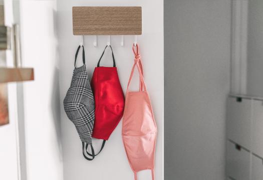 masks hanging
